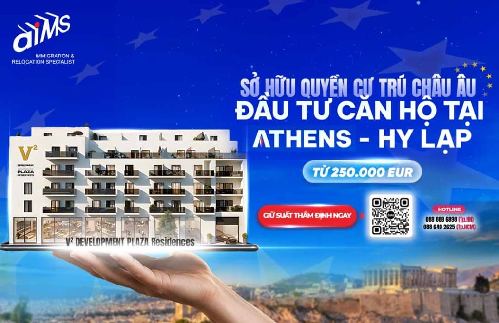 Quảng Cáo Đầu Tư Căn Hộ Athens Hy Lạp 250000 EUR Quyền Cư Trú Châu Âu AIMS