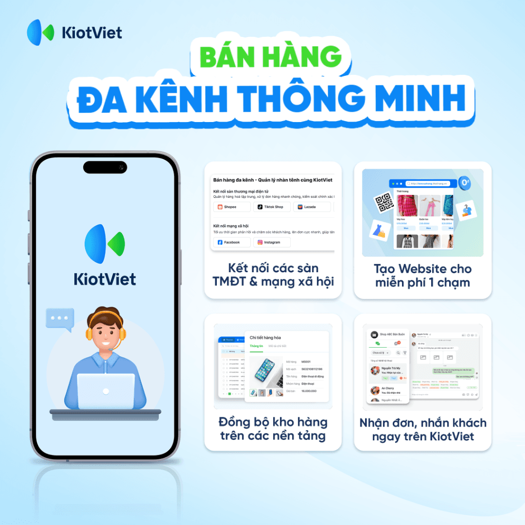 Bán Hàng Đa Kênh Thông Minh Shopee TikTok Lazada Facebook KiotViet